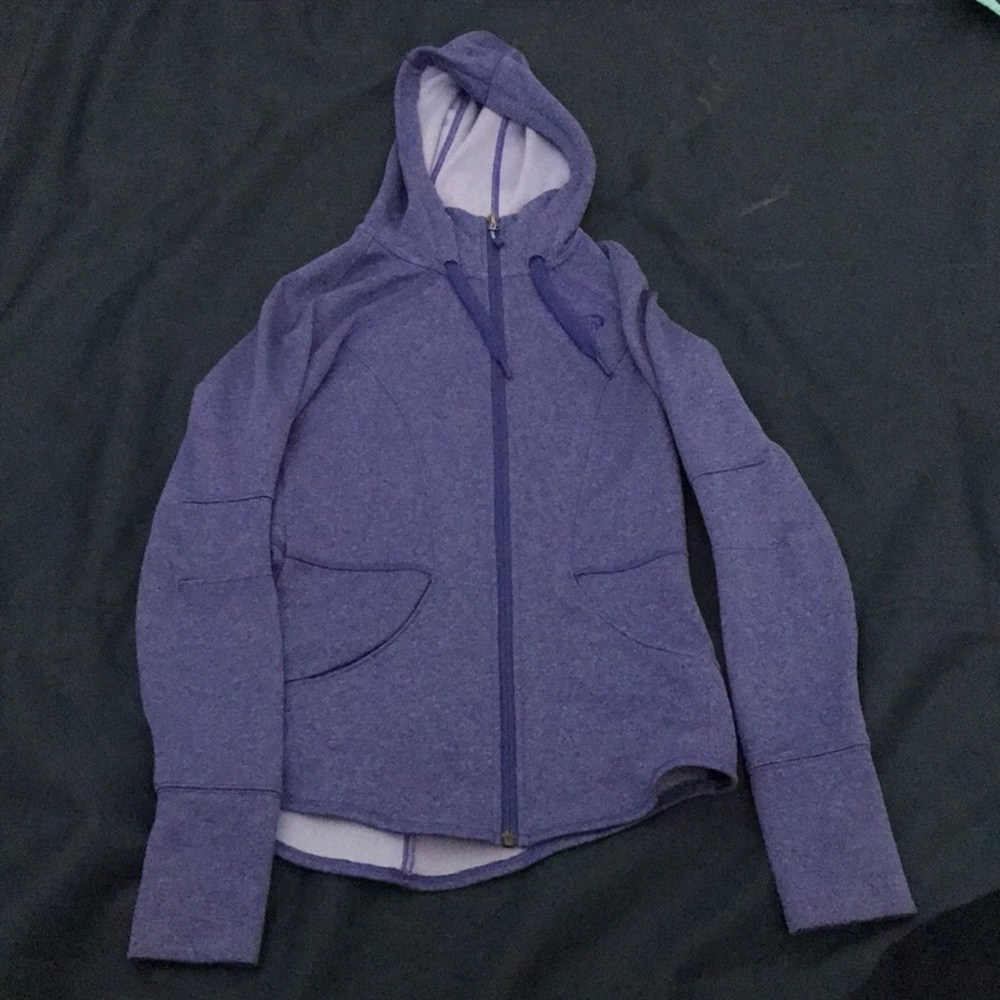 Purple hoodie with laces